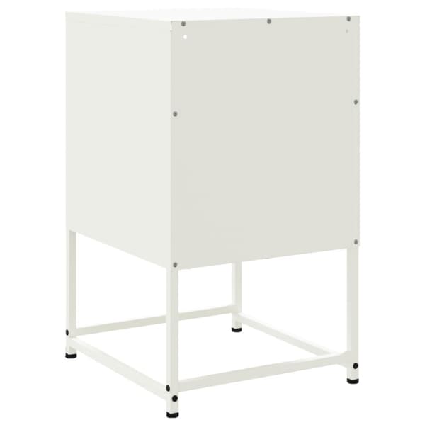 Sängbord vit 36x39x60,5 cm stål