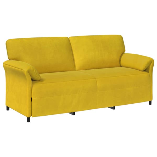 3-Sits soffa Gul 198 x 83 x 95 cm Sammet