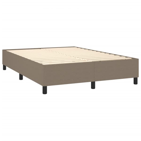 Boxspring-sängram taupe 140x190 cm tyg