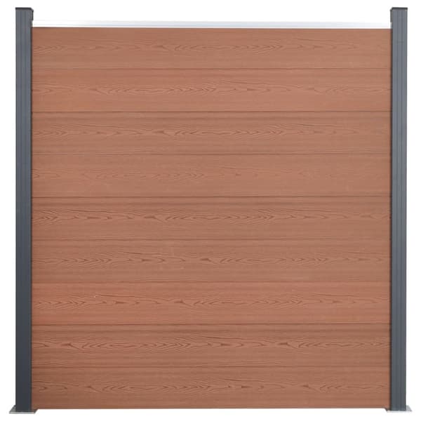 Staketpanel brun 180x186 cm WPC