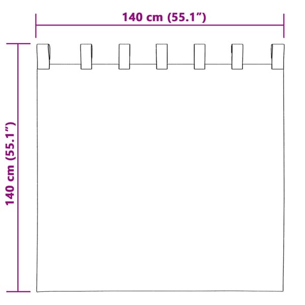 Sammetsgardiner 2 pcs Silvergrå 140 x 140 cm Sammet