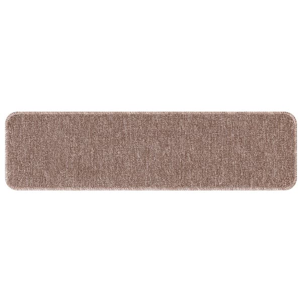 Halkfria trappmattor 15 pcs Ljusbrun 75 x 20 cm PP