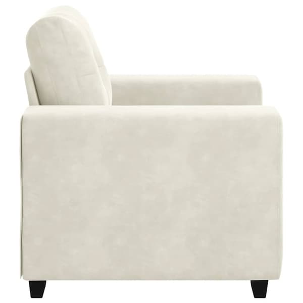 Soffstol gräddvit 100x78x80 cm sammet