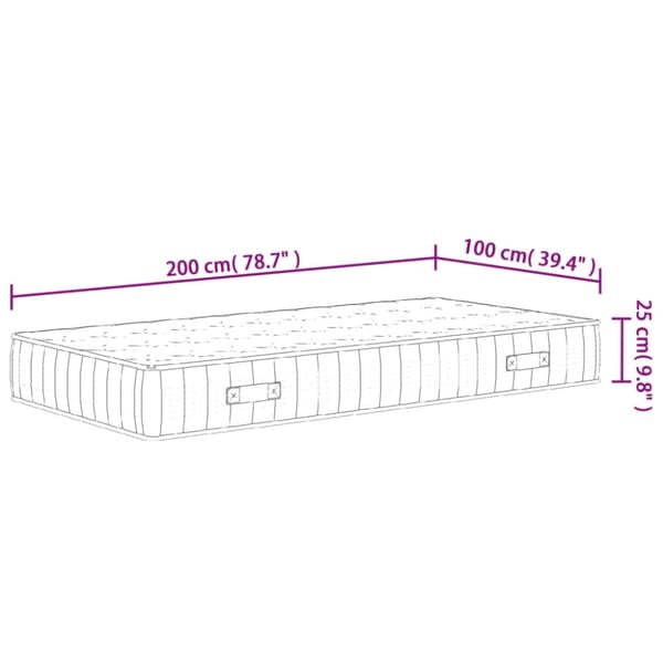 Pocketresårmadrass medium fast 100x200 cm
