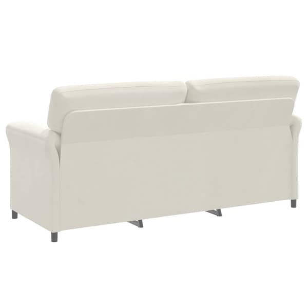 3-Sits soffa Gräddvit 198 x 83 x 95 cm Sammet