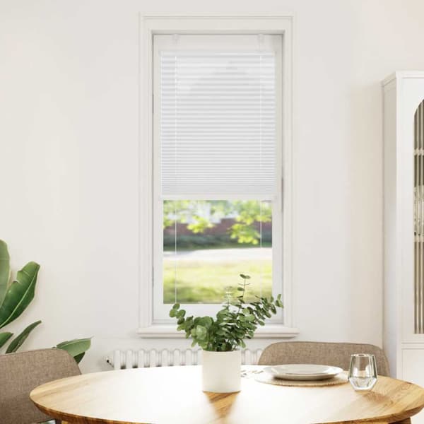 Plisserad persienn vit 45x100cm tyg bredd 44,4cm polyester