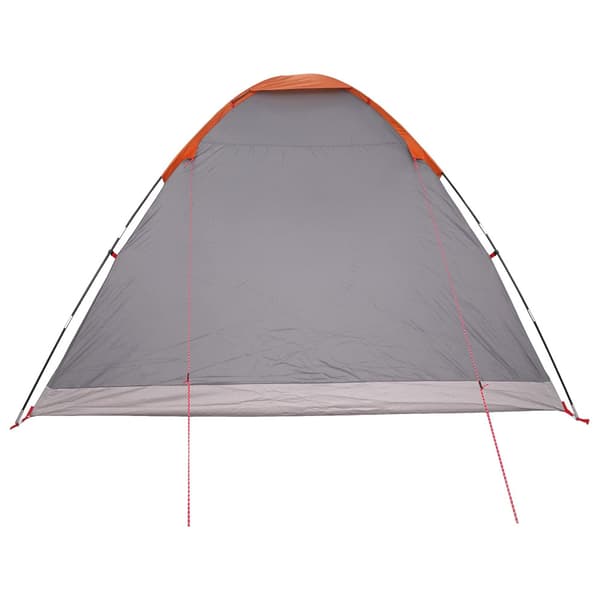 Campingtält Grå och orange 6 personer Polyester och Stål