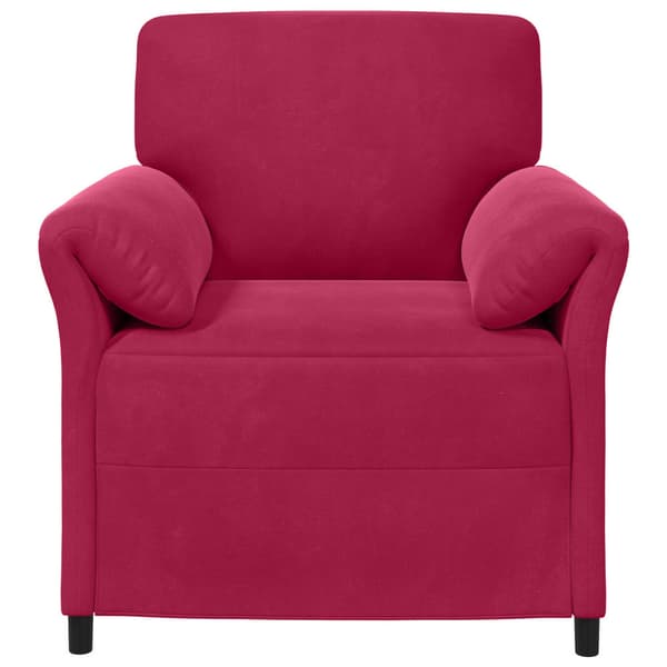En-sitssoffa Vinröd 88 x 83 x 95 cm Sammet