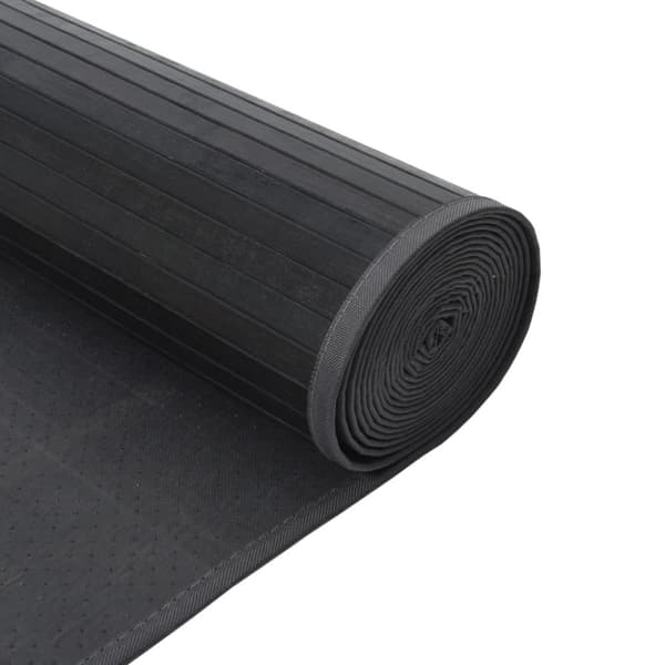 Matta rektangulär grå 100x400 cm bambu