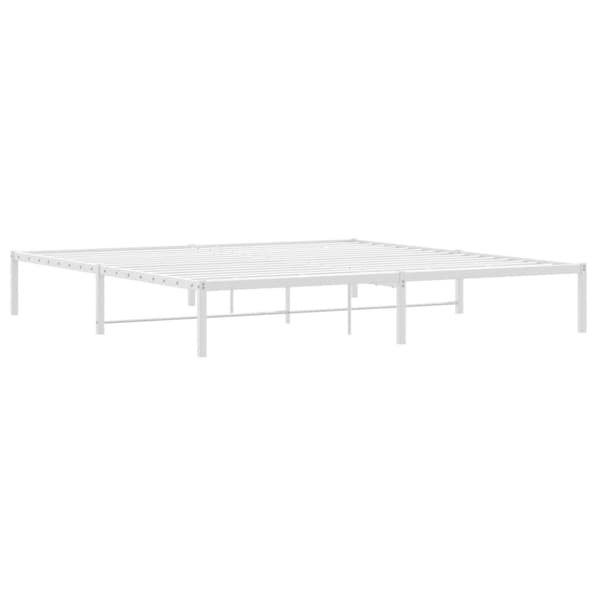 Sängram metall vit 200x200 cm