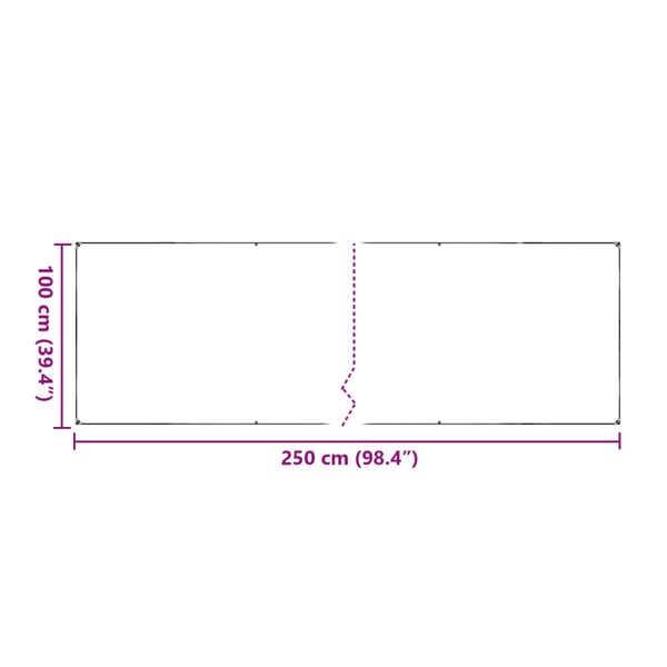 Växtskydd Transparent 2,5 x 1 m PVC