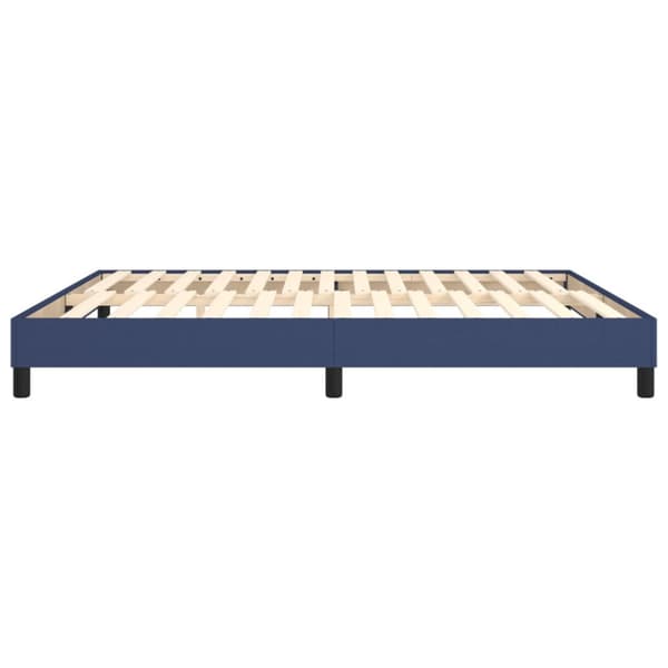 Boxspring-sängram blå 180x200 cm tyg