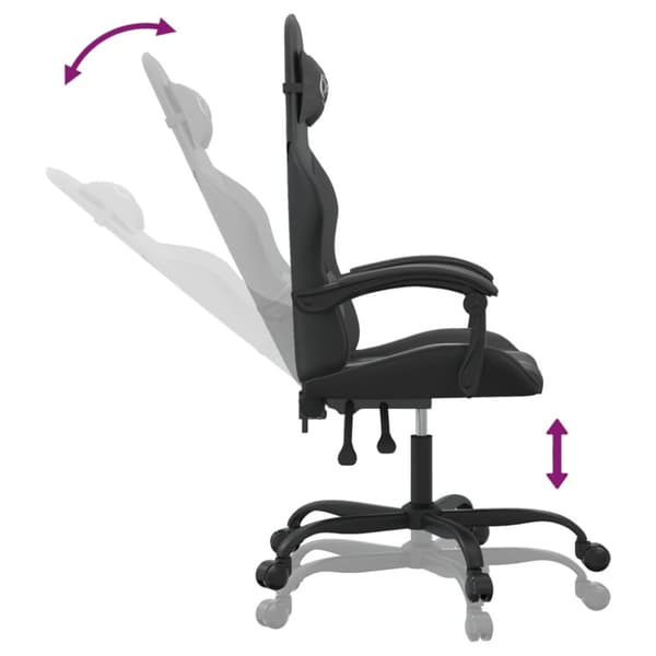 Gamingstol svart konstläder