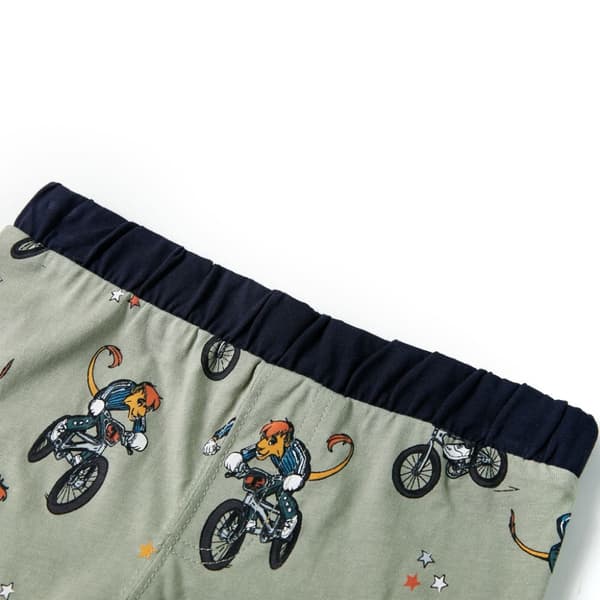 Barnpyjamas med korta ärmar ljus khaki 92