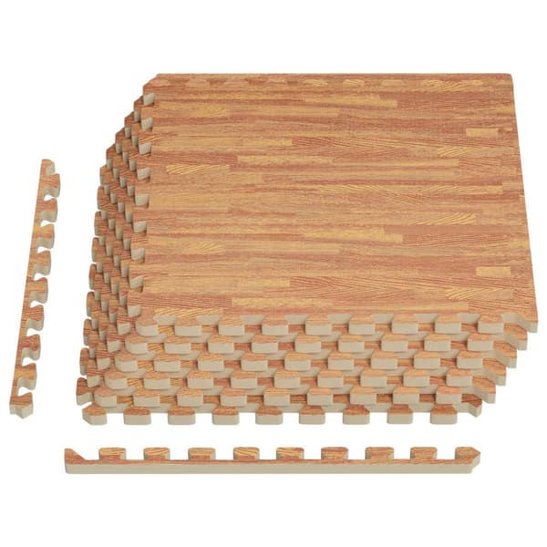 Golvmatta 6 pcs trä 2,16 m² EVA-skum