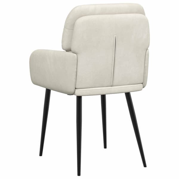 Matstolar 4 pcs Sammet Gräddvit 59 x 59,5 x 90 cm