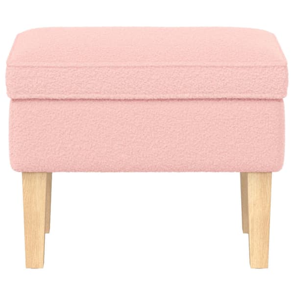 Fotpall Rosa 55 x 35 x 41 cm Bouclé