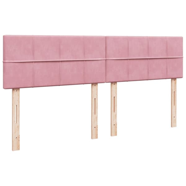 Ramsäng med madrass rosa 180x200 cm sammet