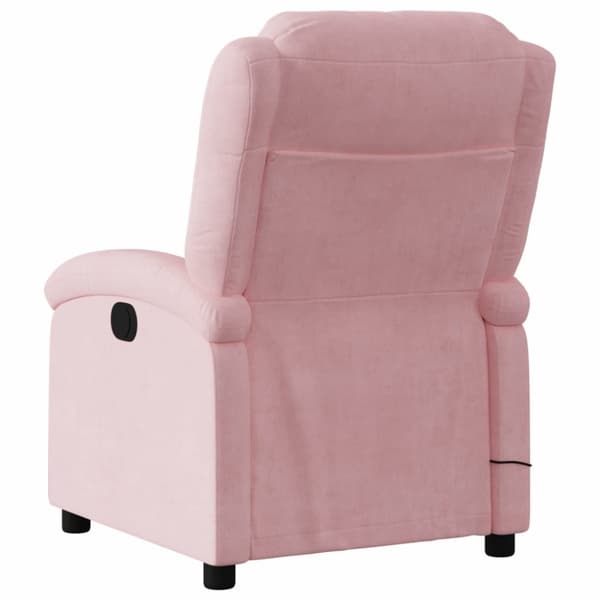 Massagefåtölj rosa sammet