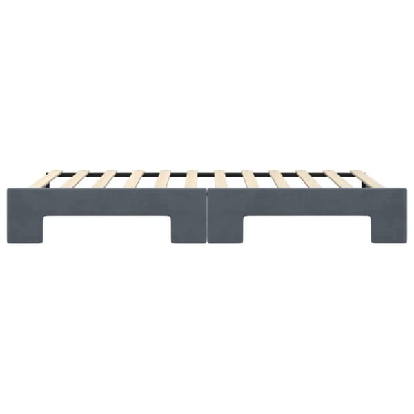 Dagbädd utdragbar mörkgrå 100x200 cm sammet