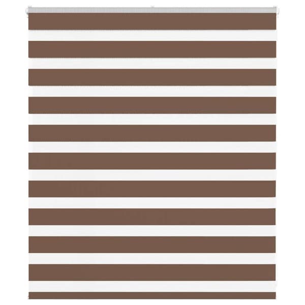 Rullgardin zebra brun 135x100 cm tyg bredd 130,9 cm polyester