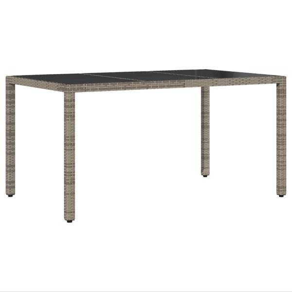 Trädgårdsmöbelset 5 pcs Grå konstrotting