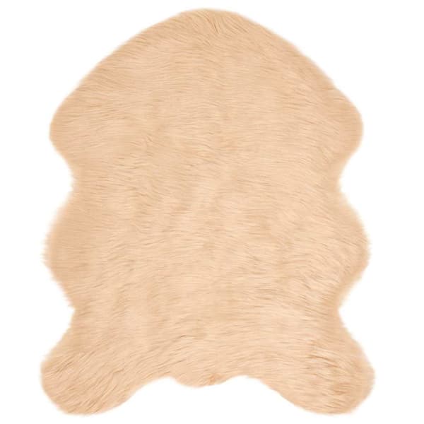 Fuskfäll matta TAFALLA Beige 50 x 80 cm Polyester