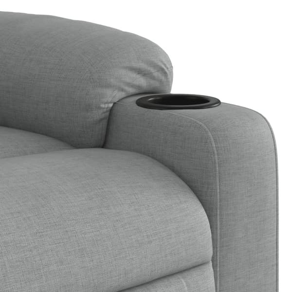 Massagefåtölj ljusgrå tyg
