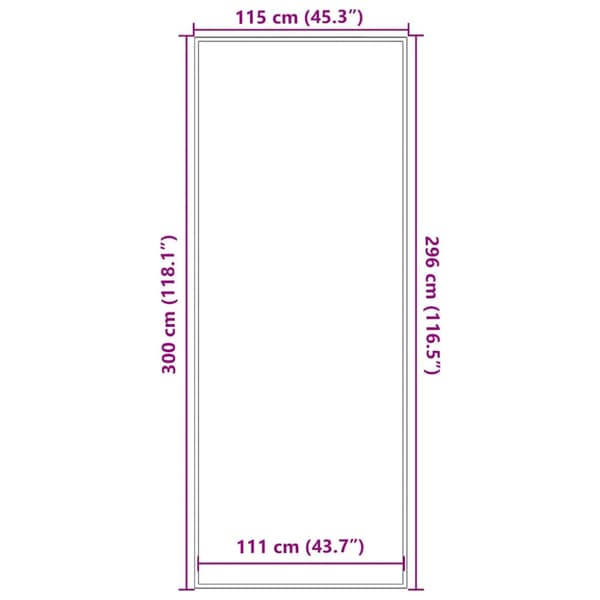Dörrmatta brun 115x300 cm