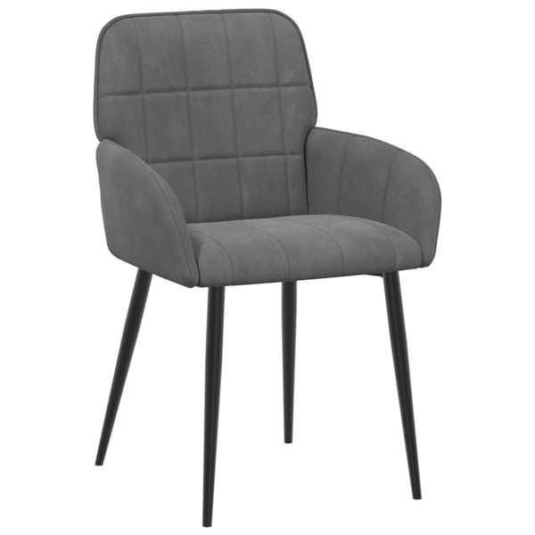 Matstolar 6 pcs Sammet Mörkgrå 57 x 50 x 85 cm