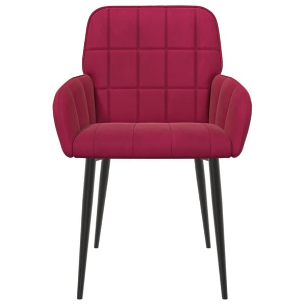 Matstolar 4 pcs Sammet Vinröd 57 x 50 x 85 cm