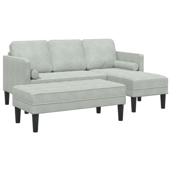 Soffset 2 st Ljusgrå Polyester