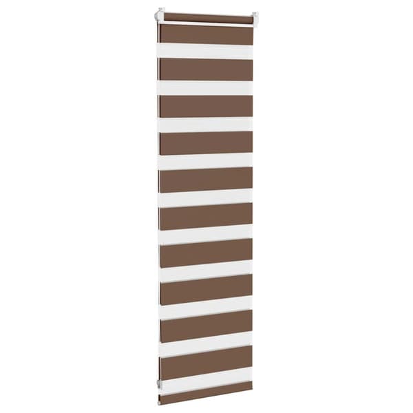 Rullgardin zebra brun 40x100 cm tyg bredd 35,9 cm polyester