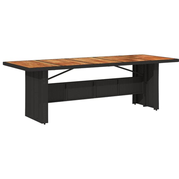 Trädgårdsmöbelset 11 pcs Svart konstrotting