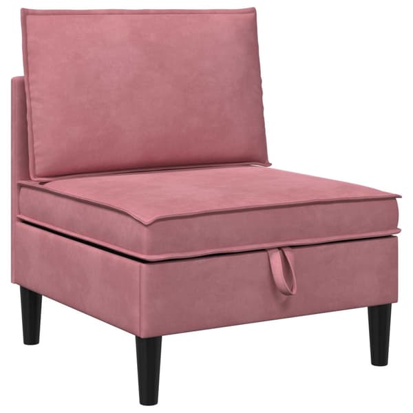 Mellansofta med förvaring Rosa Sammet
