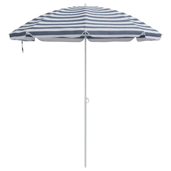 Trädgårdsparasol 263 x 263 x 272 cm 170T polyester Blå och Vit