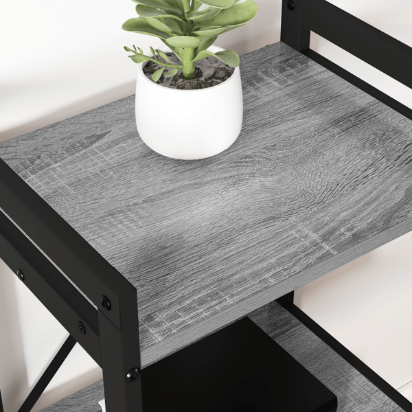 Hyllsystem Grå sonoma 40 x 30 x 85 cm Konstruerat trä