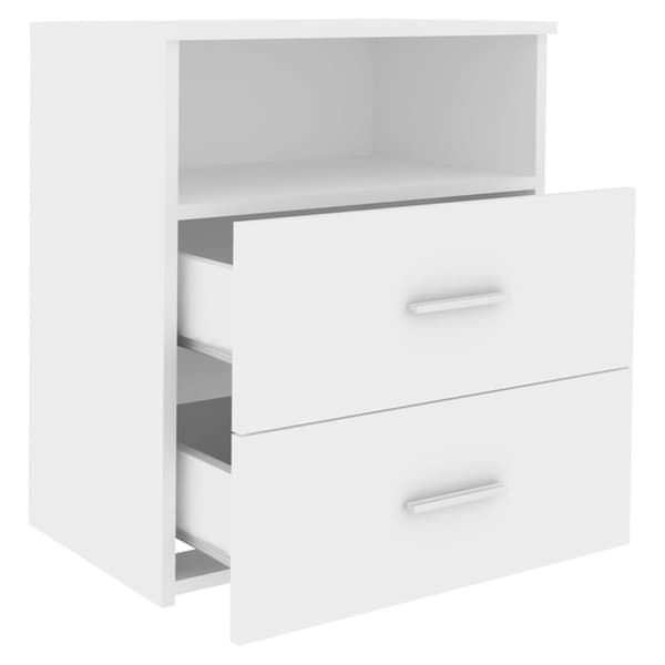 Sängbord vit 50x32x60 cm
