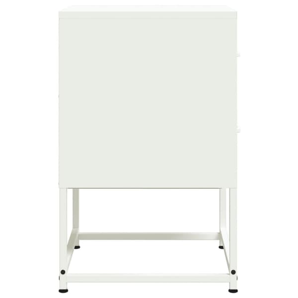 Sängbord 2 st vit 36x39x60,5 cm stål