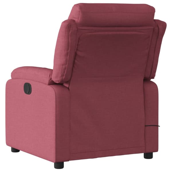 Massagefåtölj vinröd tyg