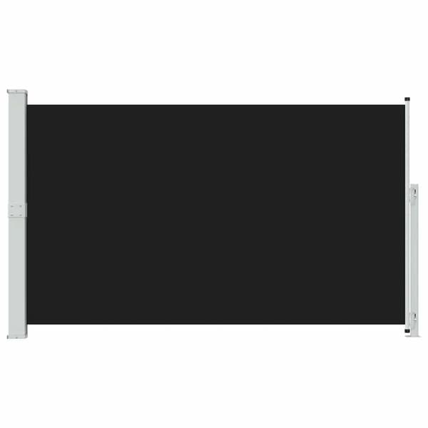 Infällbar sidomarkis 180x300 cm svart