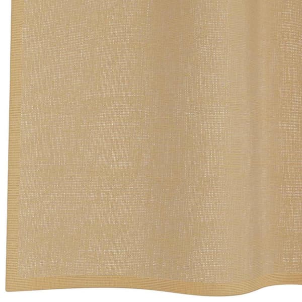 Voile gardiner med stångfickor 2 st sand