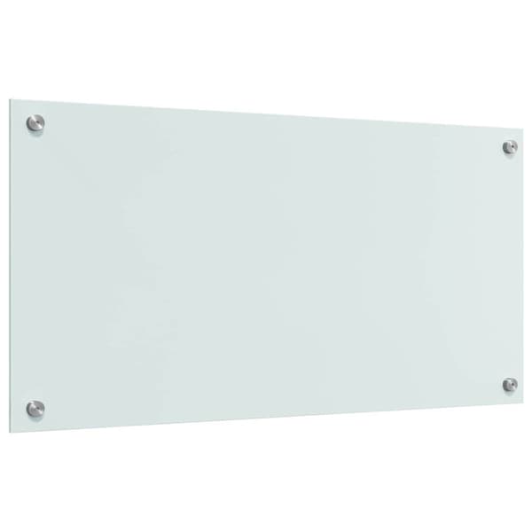 Köksskydd 2 pcs Vit 80 x 40 cm härdat glas