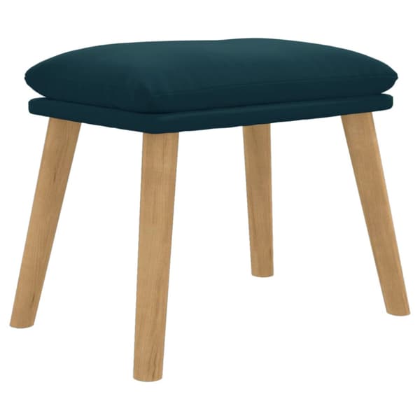 Fotpall blå 45x29,5x35 cm sammet