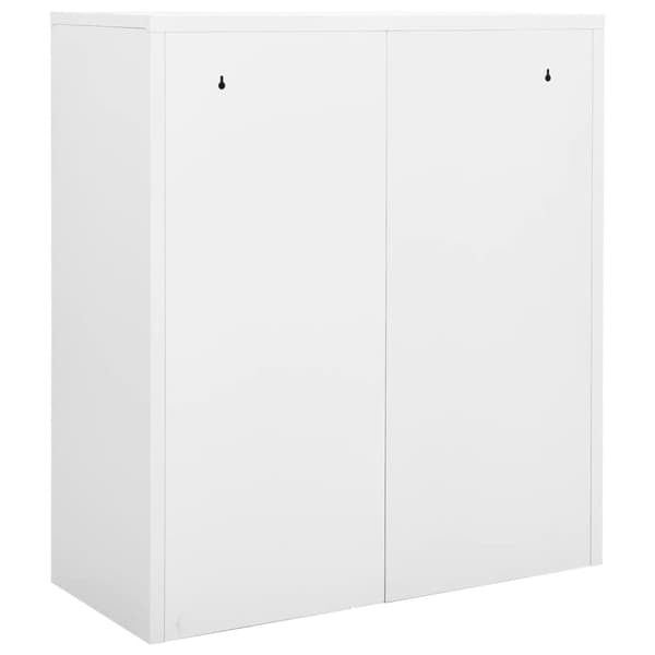 Dokumentskåp vit 90x40x102 cm stål