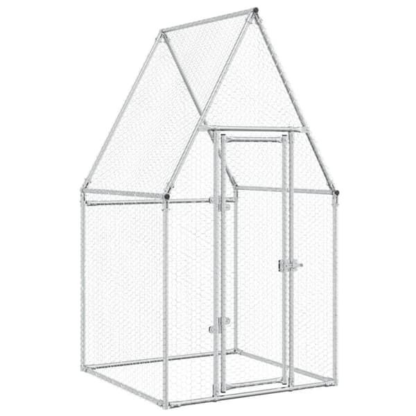 Hönsbur silver 100x100x190 cm galvaniserat stål