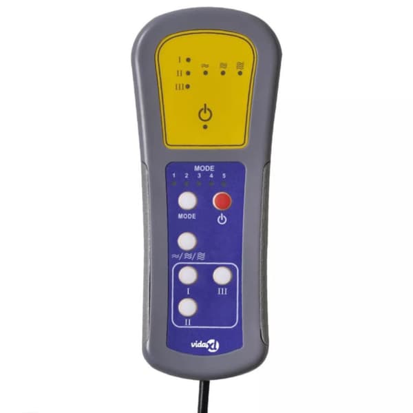 Elektrisk massagefåtölj Grå konstläder