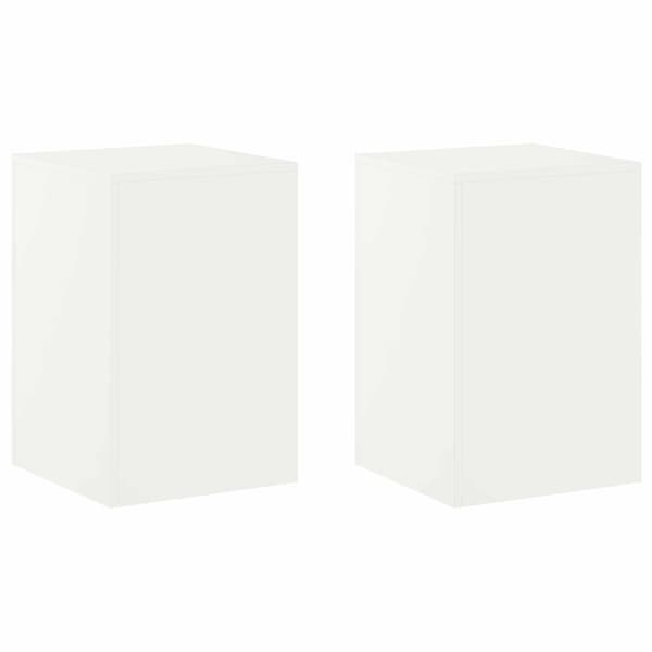 Växtställ 2 pcs Vit 40 x 40 x 60 cm Stål