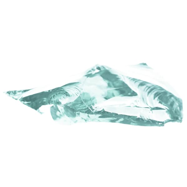 Trädgårdsstenar Turkos 12 cm Glas