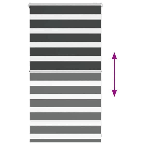 Rullgardin zebra svart 90x100 cm tyg bredd 85,9 cm polyester